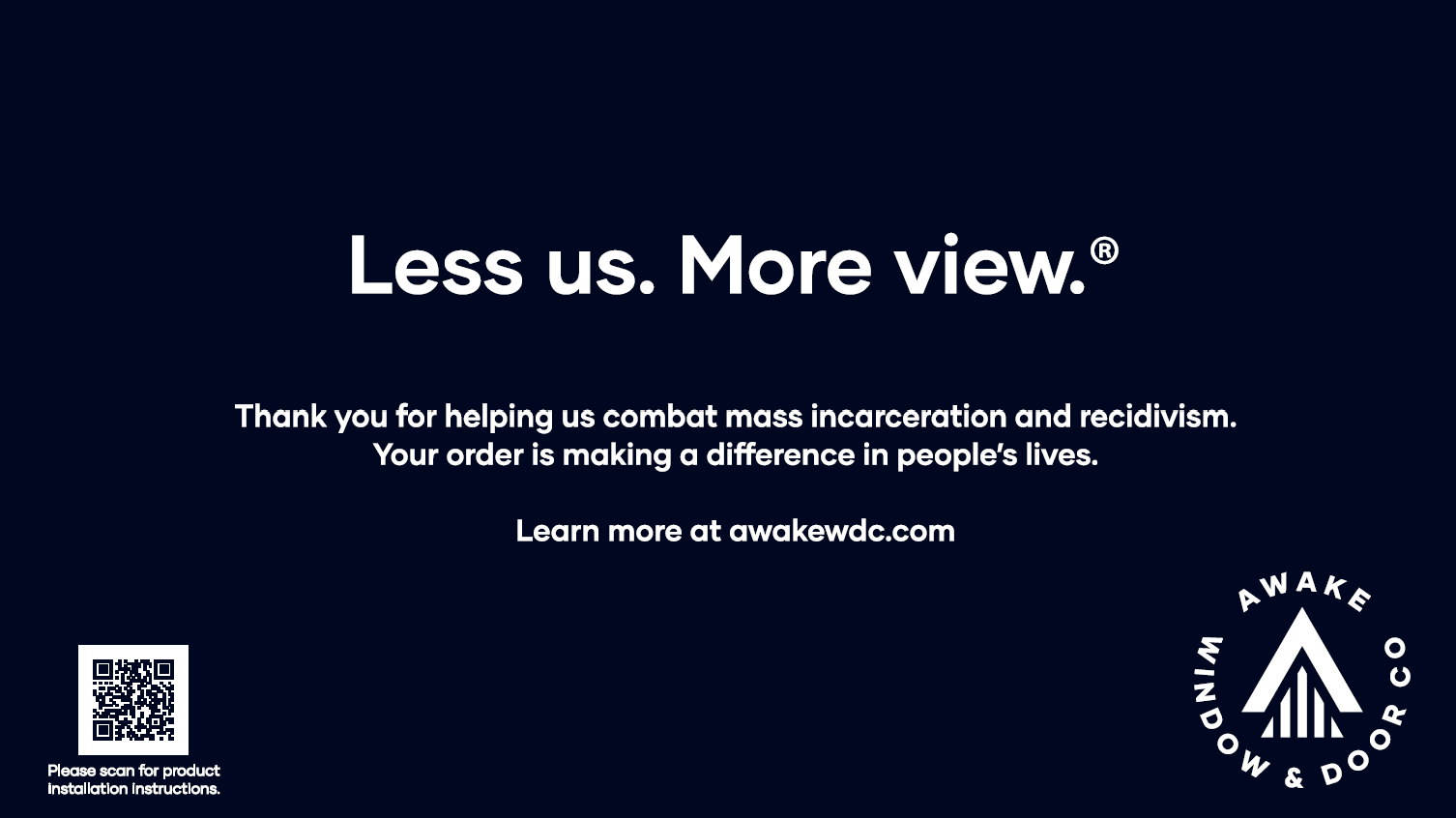Improving communications with our QR Code for Installers - Awake Window ...